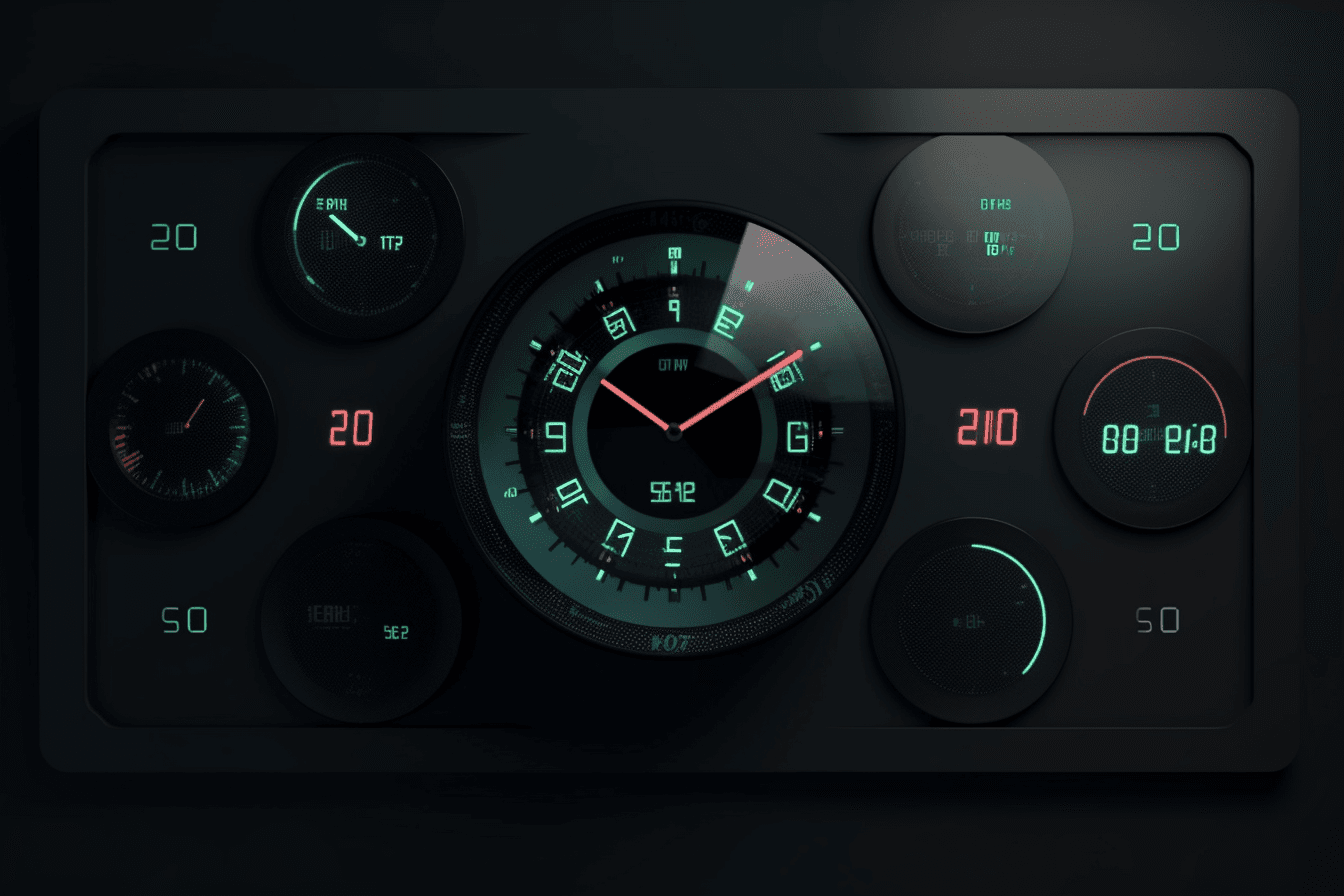 A wallpaper featuring a simple graphic of a digital clock or timer, with space for setting alarms and countdowns.