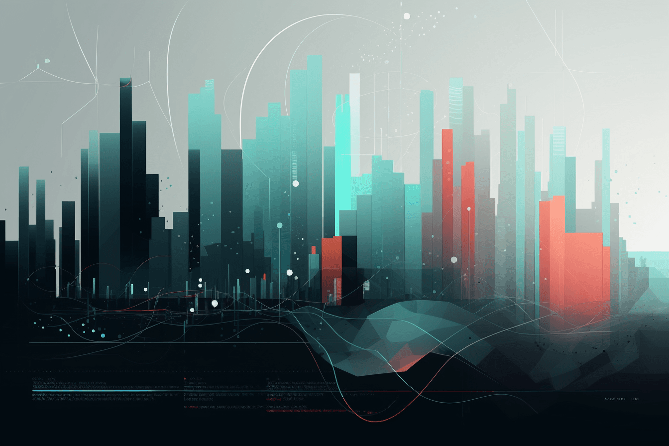 A wallpaper featuring an abstract illustration of a futuristic data visualization, with sleek and modern graphics and a minimalist color scheme.