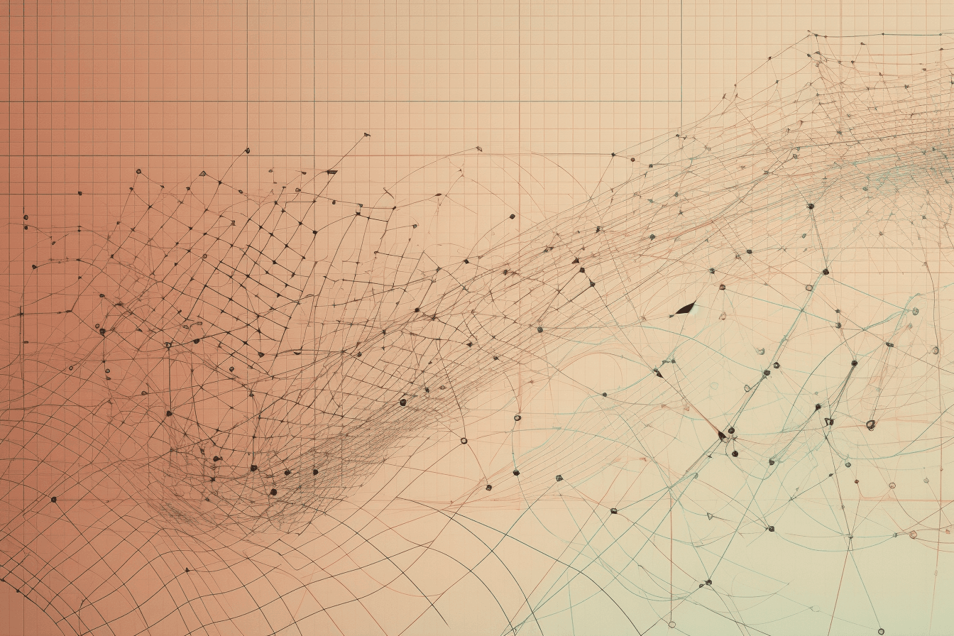 A wallpaper with a graph of complex mathematical equations, arranged in a minimalist and modern design.