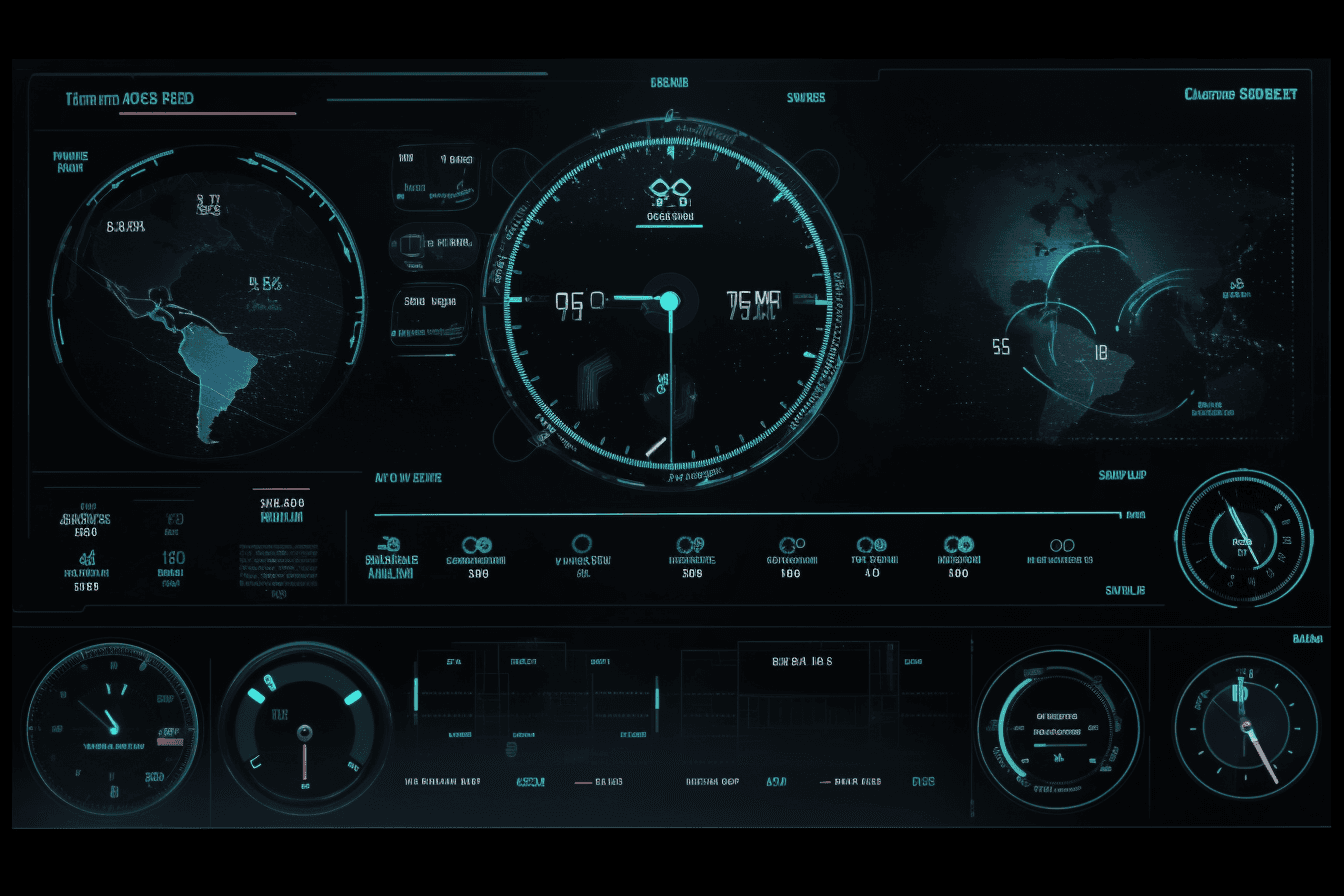 A wallpaper with a simple graphic of a digital dashboard or control panel, with space for monitoring and managing data.