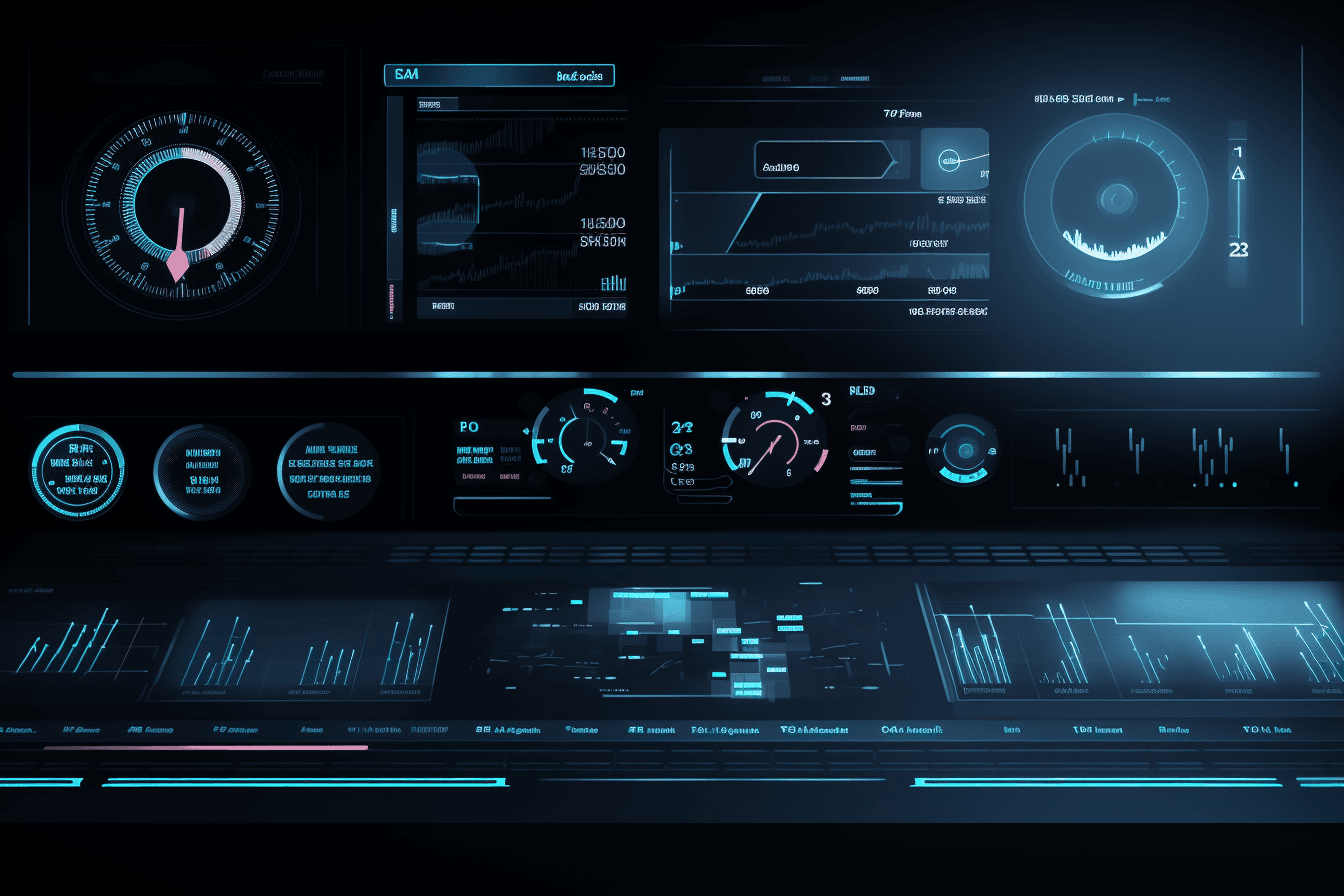 A wallpaper with a simple graphic of a digital dashboard or control panel, with space for monitoring and managing data.